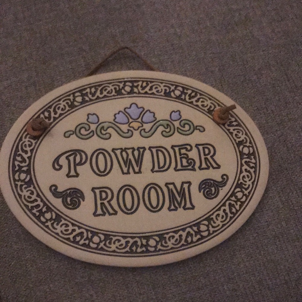Trinity pottery powder room plaque USA